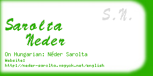 sarolta neder business card