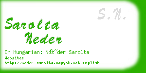 sarolta neder business card